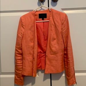 Banana Republic 100% linen coral blazer